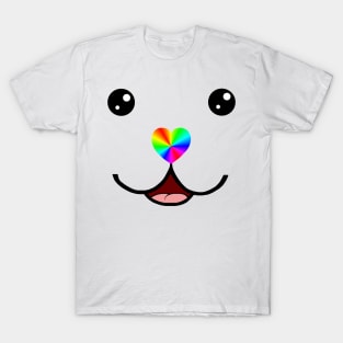 Smiling Pet with Heart Nose T-Shirt